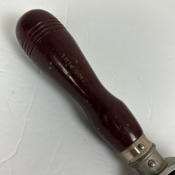 Vtg Stanley 100 Plus Hand Crank Drill USA 1610 eggbeater style tool garage cave - Picture 9 of 11